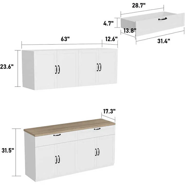 خزائن وحدة الميلامين مطبخI Shaped Melamine Unit Cabinets Kitchen
