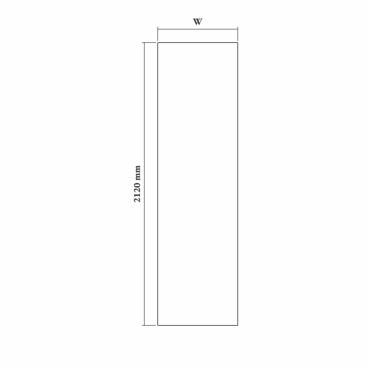 18mm Plain Tall End Panel