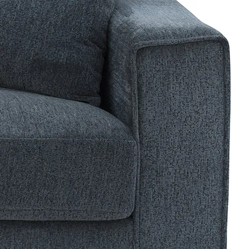 2 Seater Sofa Set | Charcoal Polyester Fabric | Multilayer Comfort | 2 Pillows | Individual Pocket Spring Support