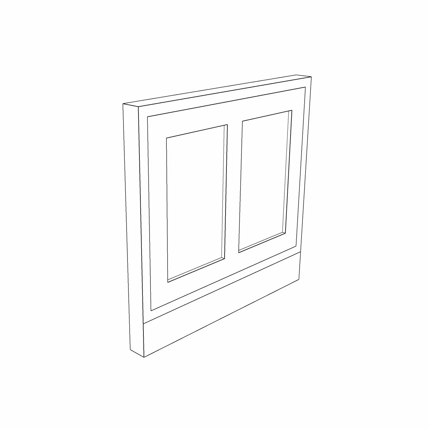 72mm Shaker Island End Panel