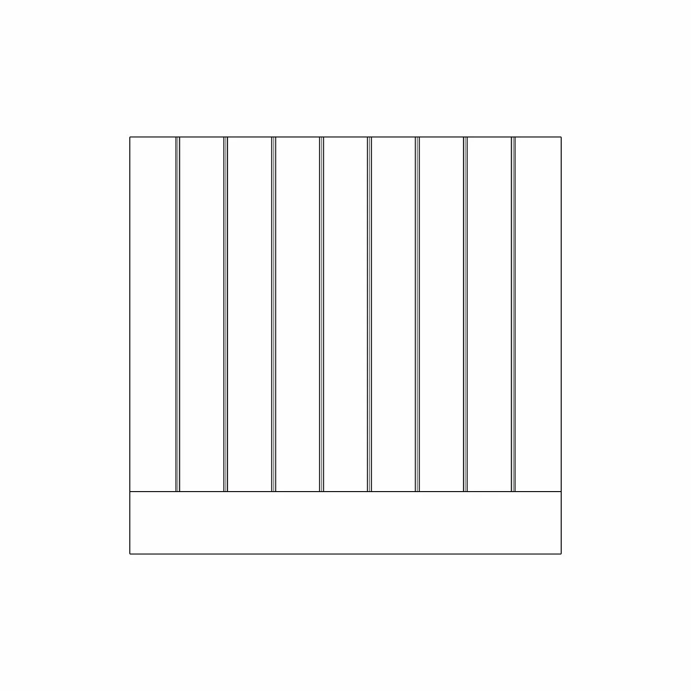 72mm V-Groove Island End Panel
