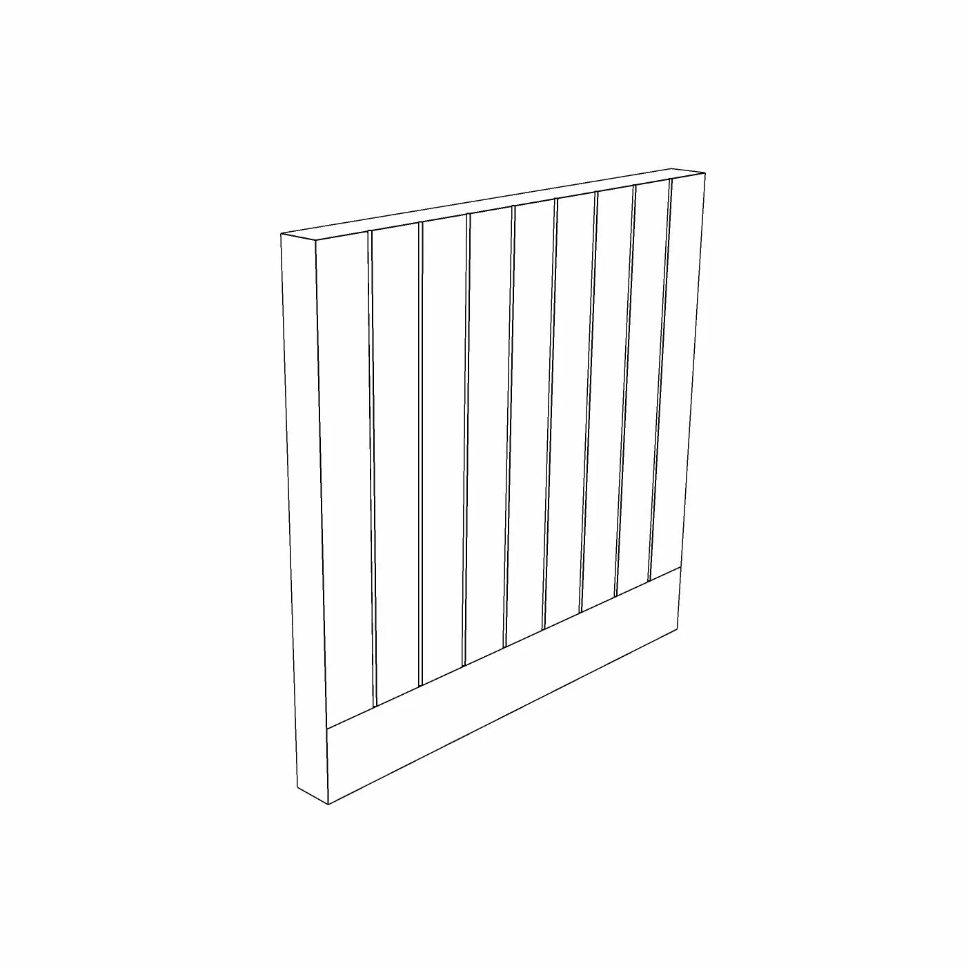 72mm V-Groove Island End Panel