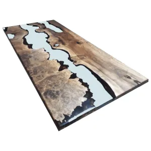 Alcantara Walnut Wood River Dining Table