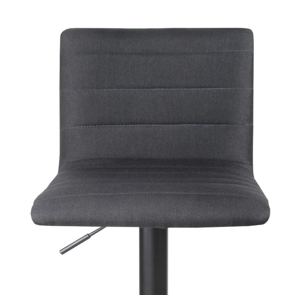 Artiss Set of 2 Fabric Bar Stools - Black