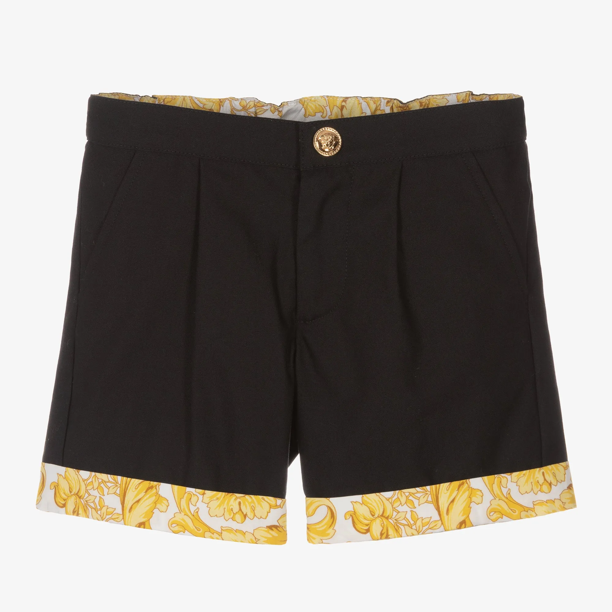 Black Barocco Shorts