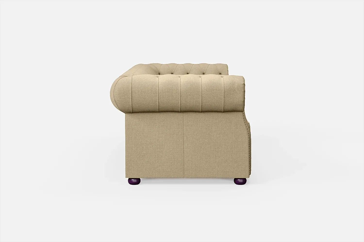 Cuneo 3 Seater Sofa Beige Linen Fabric