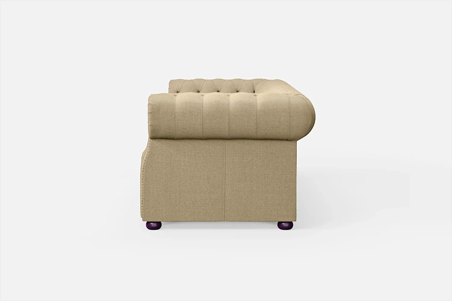 Cuneo 3 Seater Sofa Beige Linen Fabric