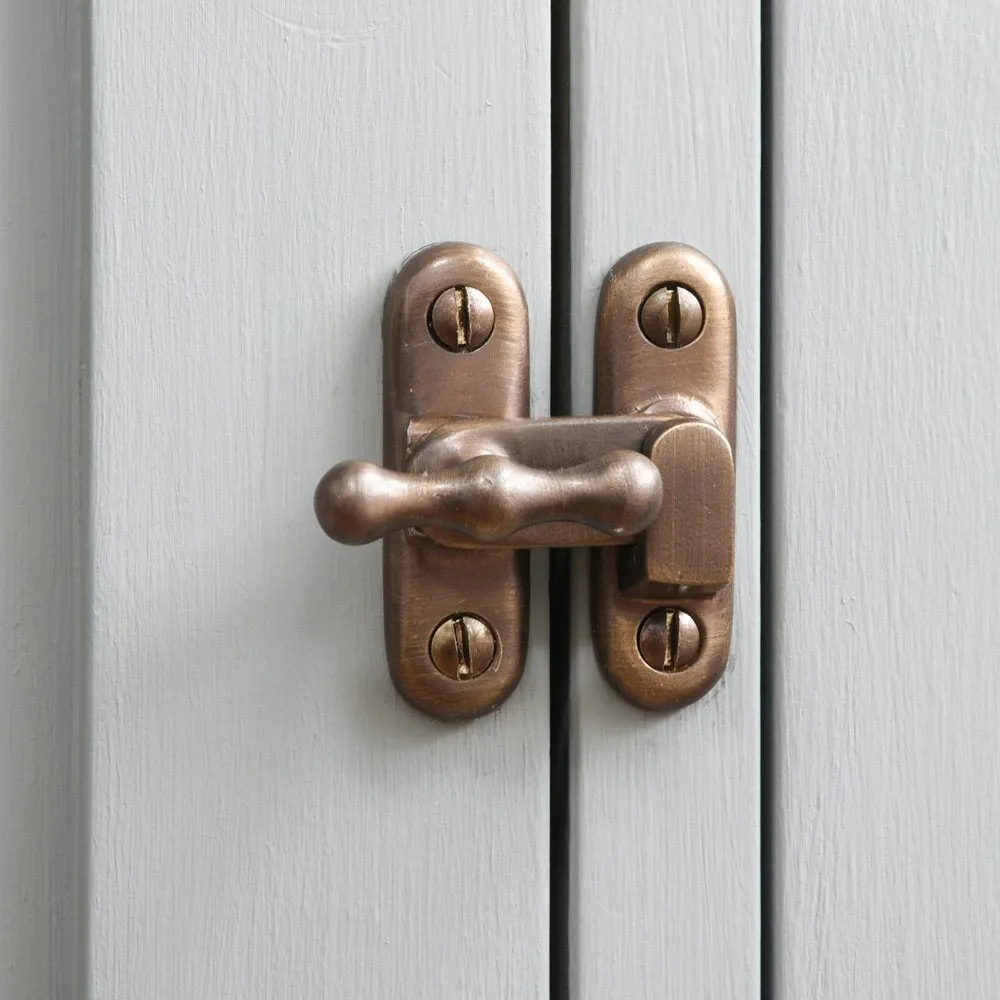 Distressed Antique Brass Cupboard Catch