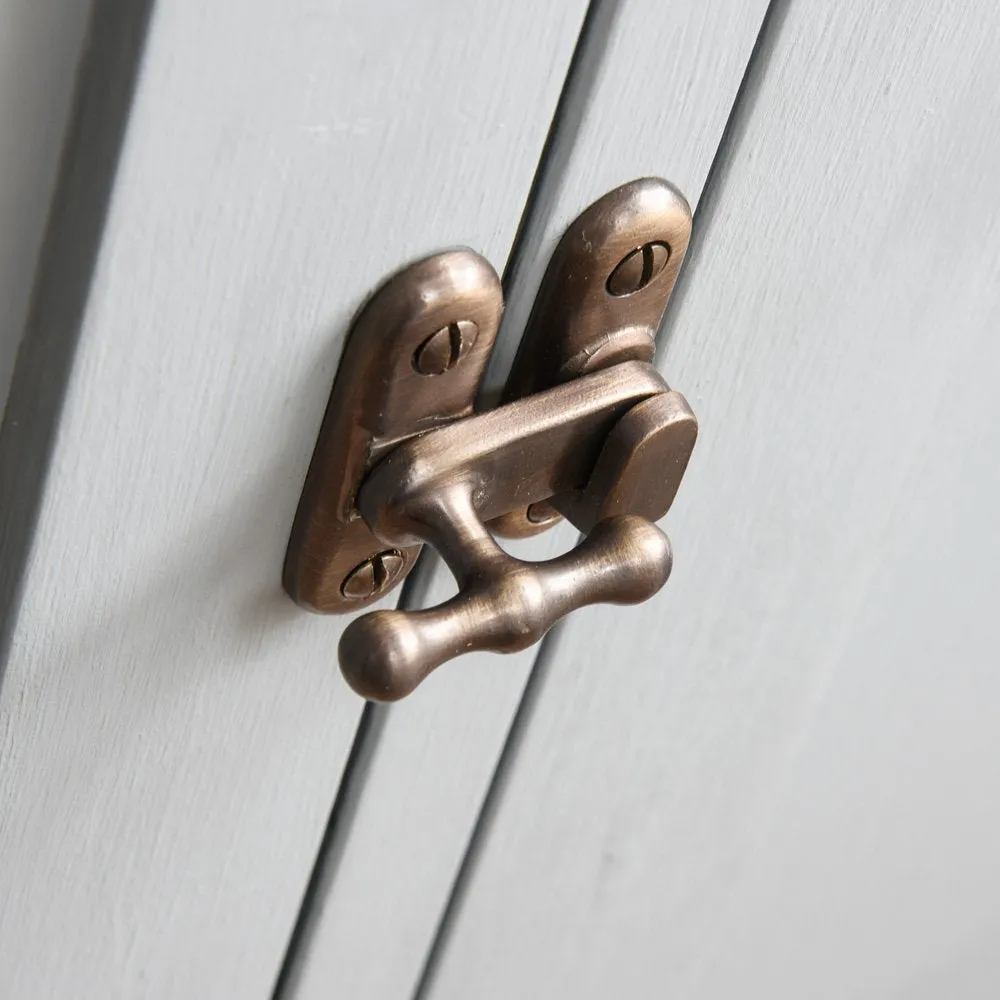 Distressed Antique Brass Cupboard Catch