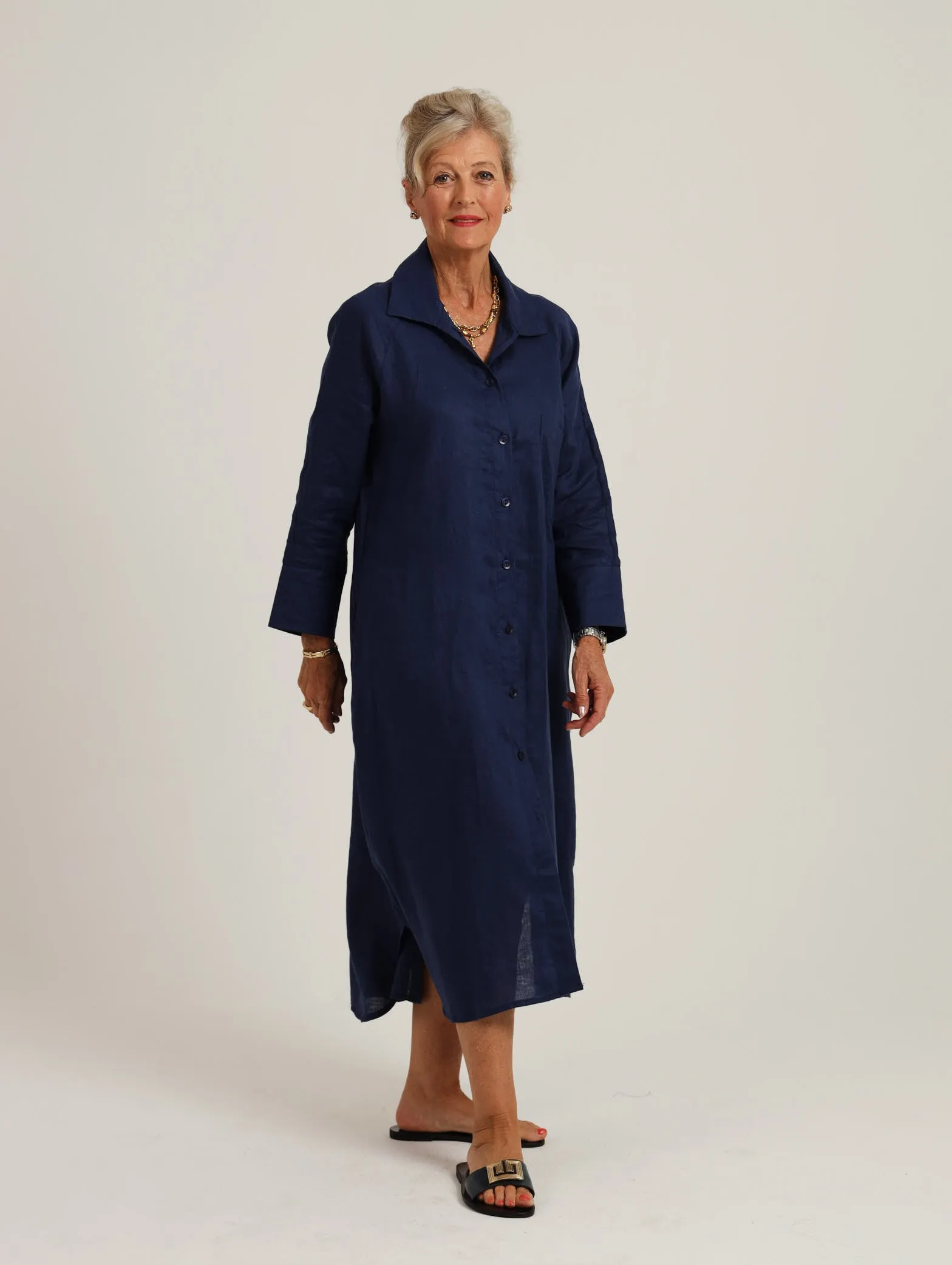 River Indigo Dress- Navy