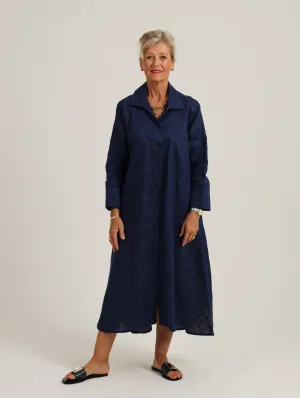 River Indigo Dress- Navy