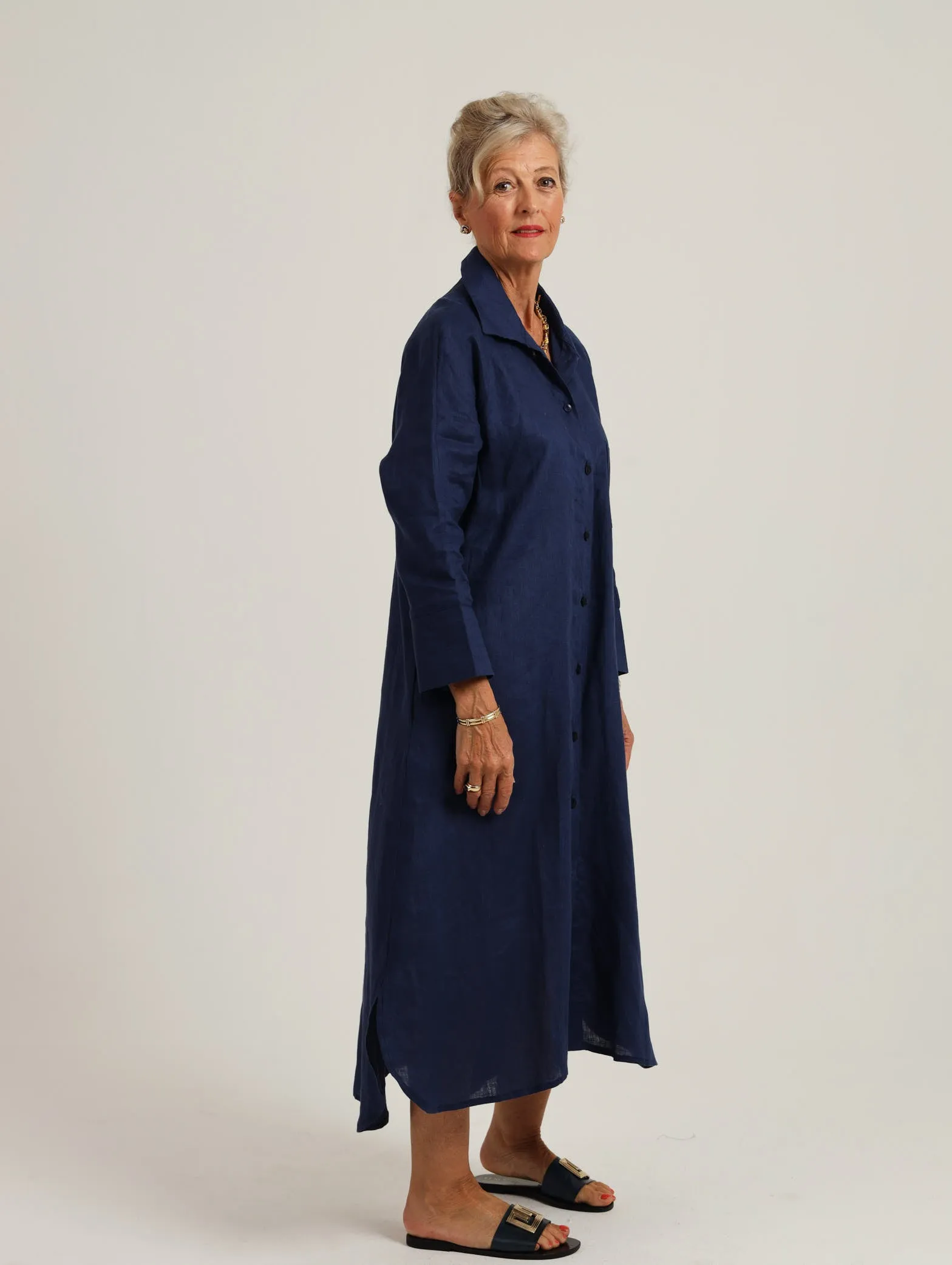 River Indigo Dress- Navy