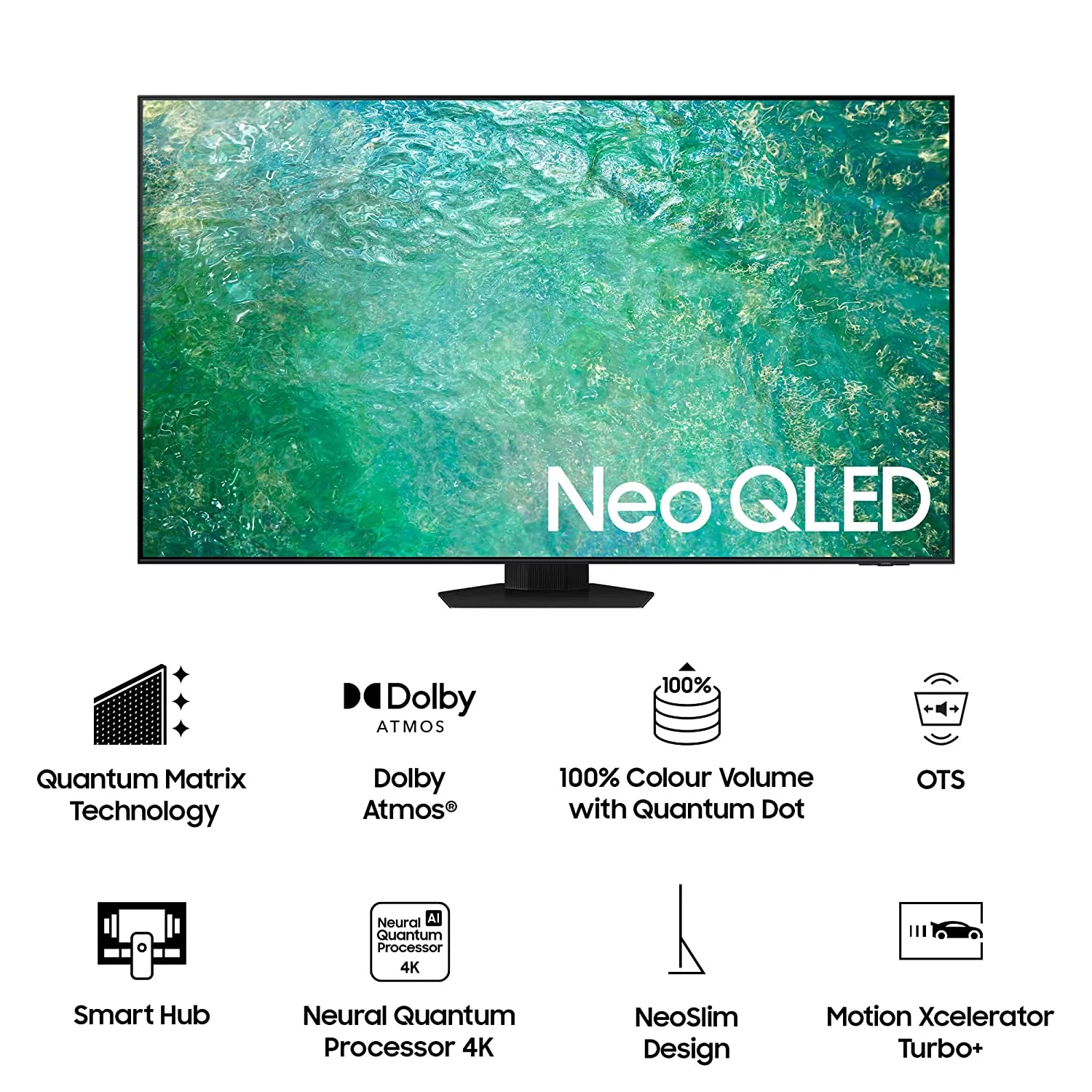 Samsung QA55QN85CAKLXL 55 Inch 4K Ultra HD Smart Neo QLED TV | Dolby Atmos | Neural Quantum Processor 4K | 120Hz Refresh Rate | Titan Black