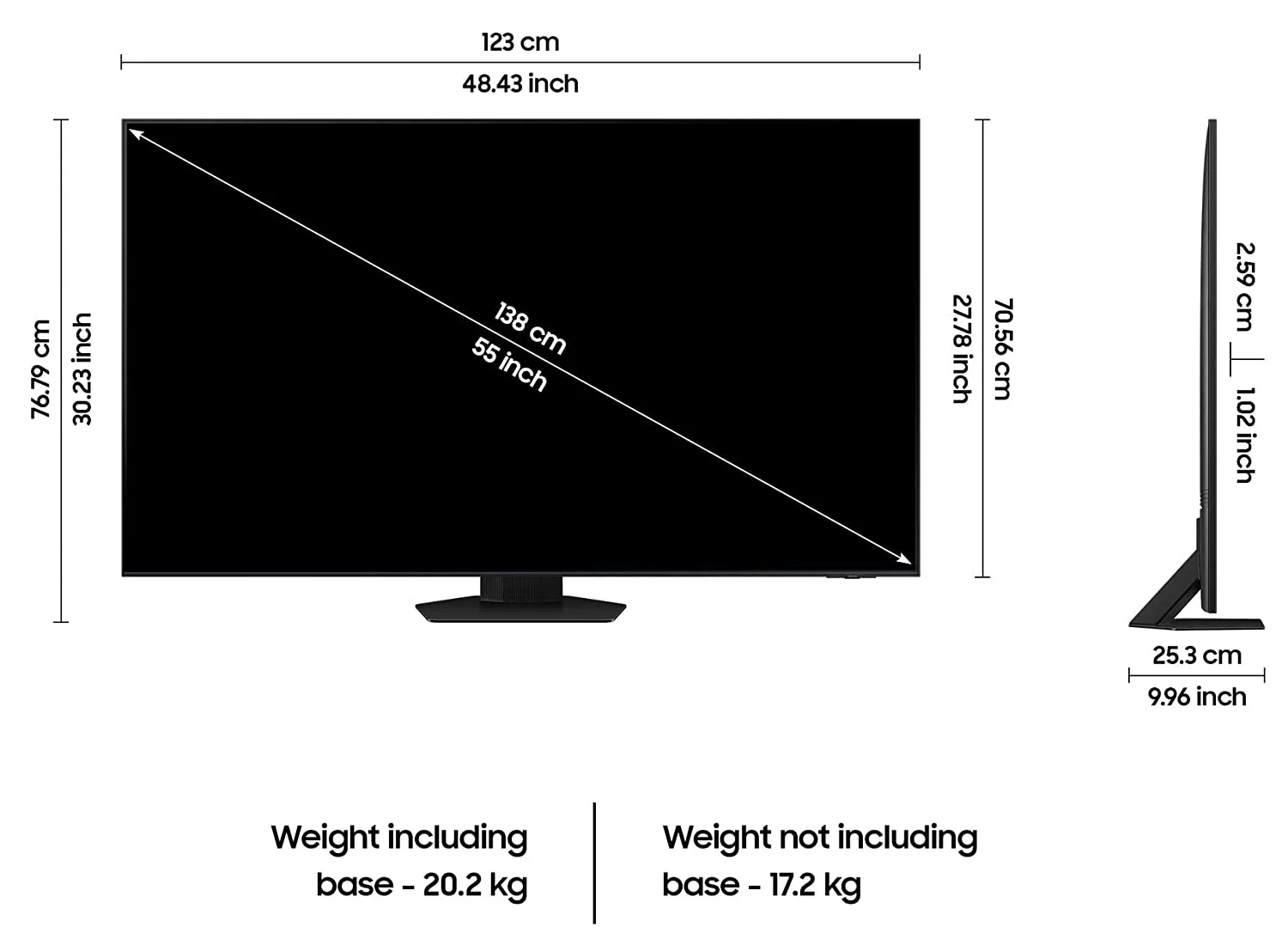 Samsung QA55QN85CAKLXL 55 Inch 4K Ultra HD Smart Neo QLED TV | Dolby Atmos | Neural Quantum Processor 4K | 120Hz Refresh Rate | Titan Black