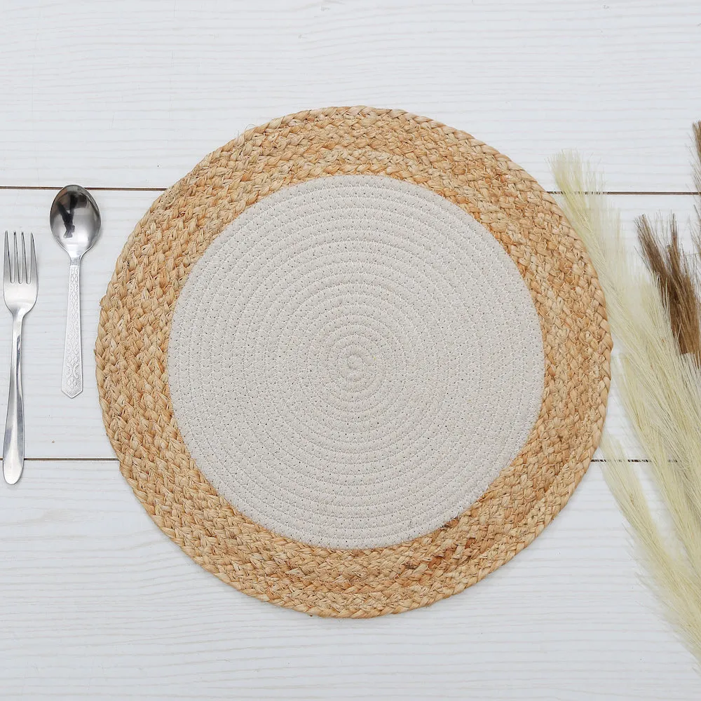 Serena Eco-Friendly Round Jute Table Placemats Durable and Stylish