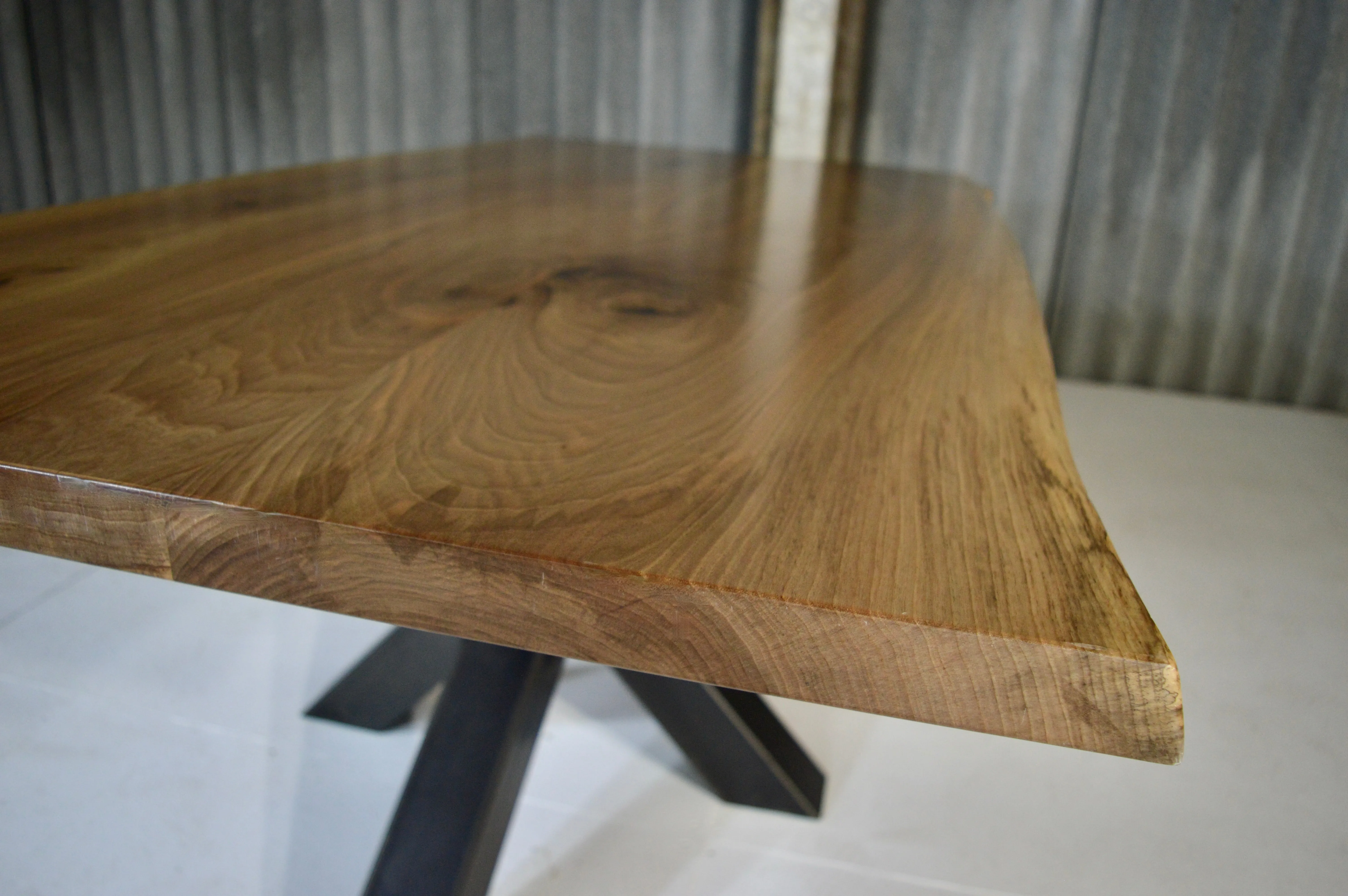 The Walnut Metal Spider- 8 Seater Table