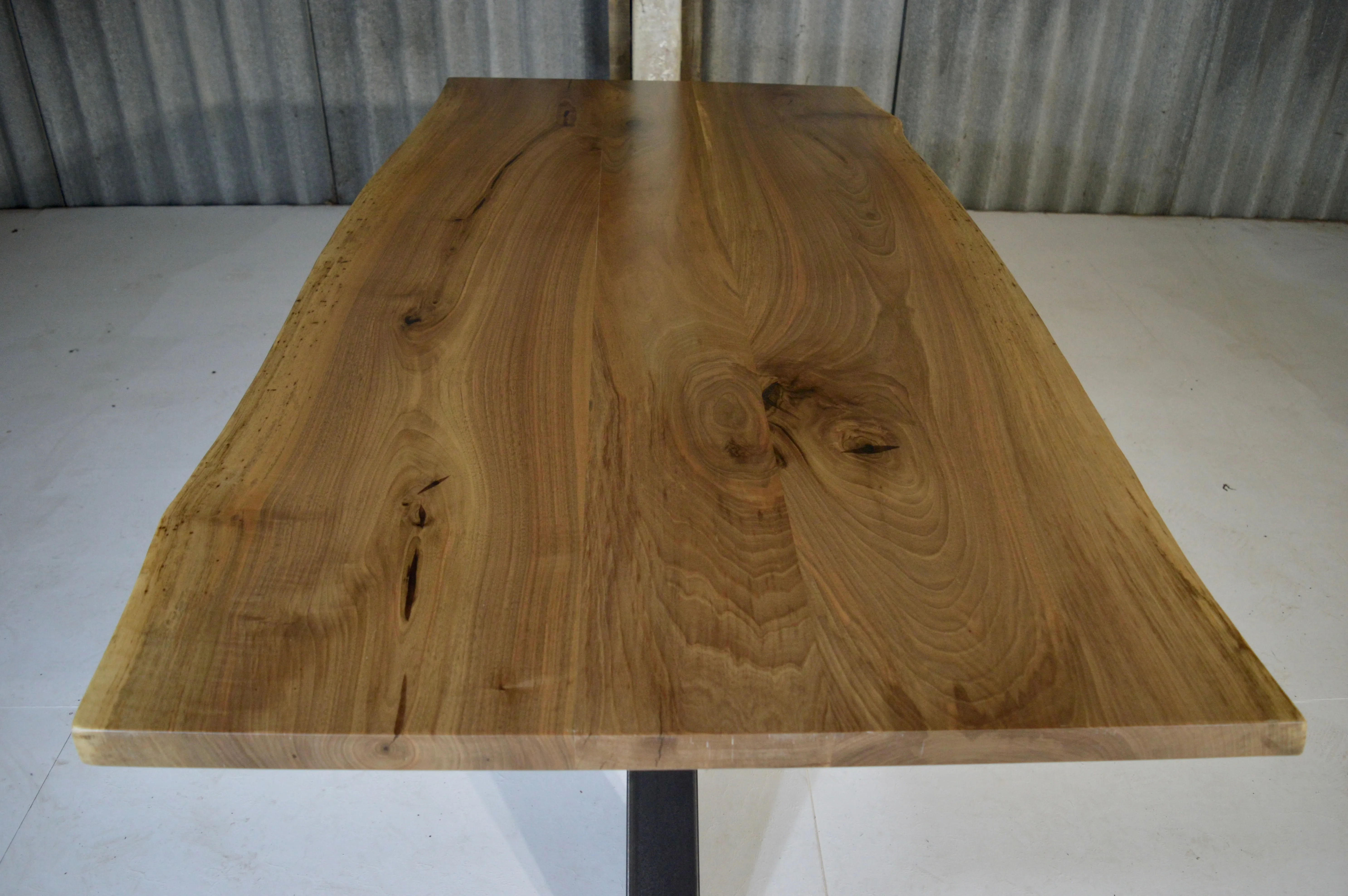 The Walnut Metal Spider- 8 Seater Table
