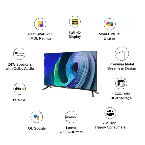Xiaomi 5A 108 cm (43 inch) Full HD LED Smart Android TV with Dolby Audio
